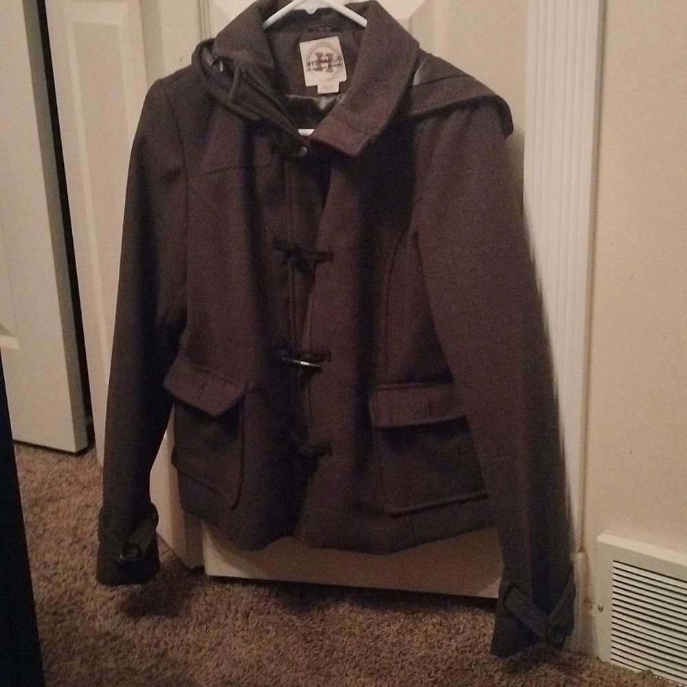 Grey women's pea coat